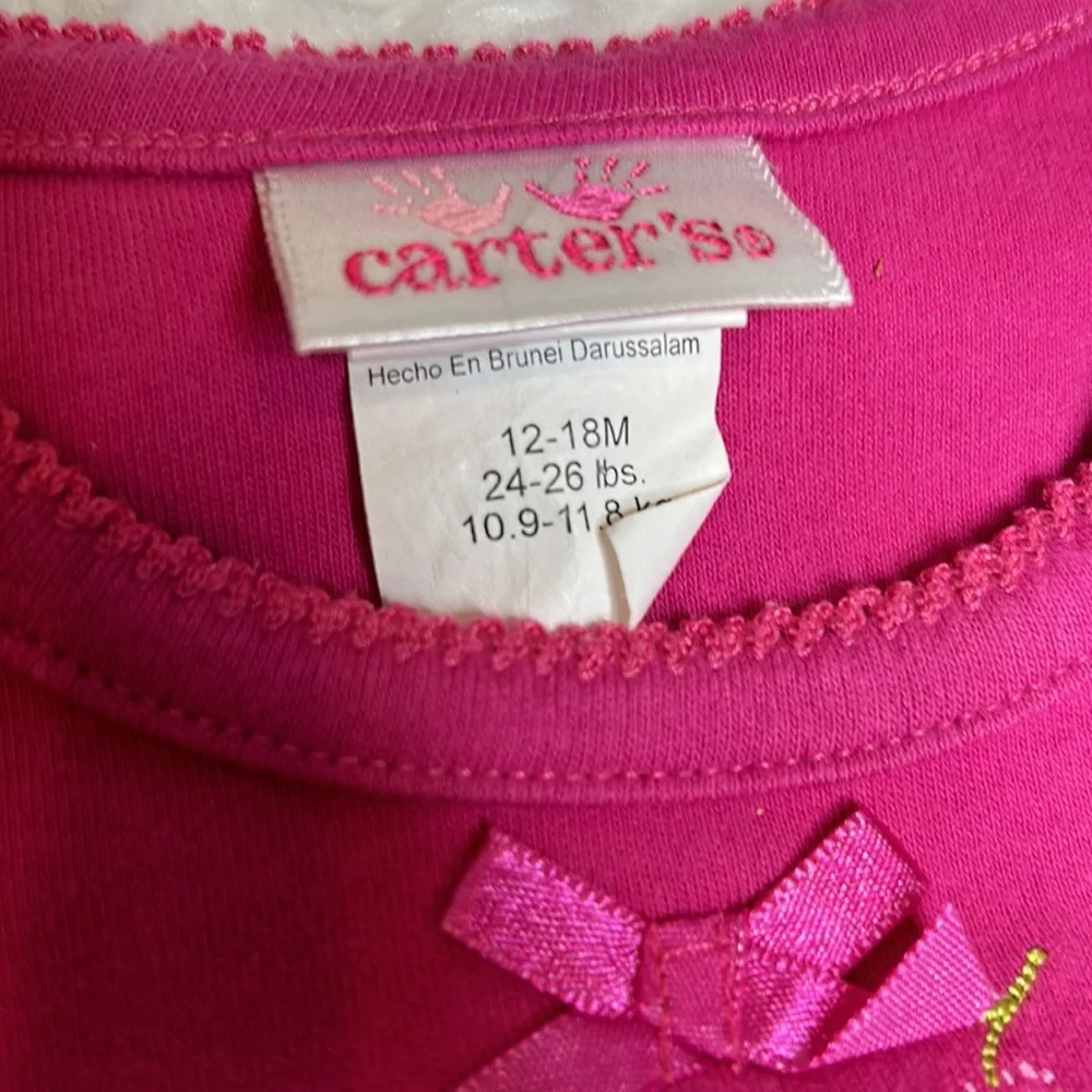 Carter’s Pink Floral Snap Onesie - Picture 7 of 7